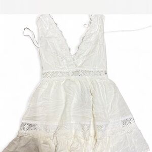 Fashion Nova White Lace Detail Dress